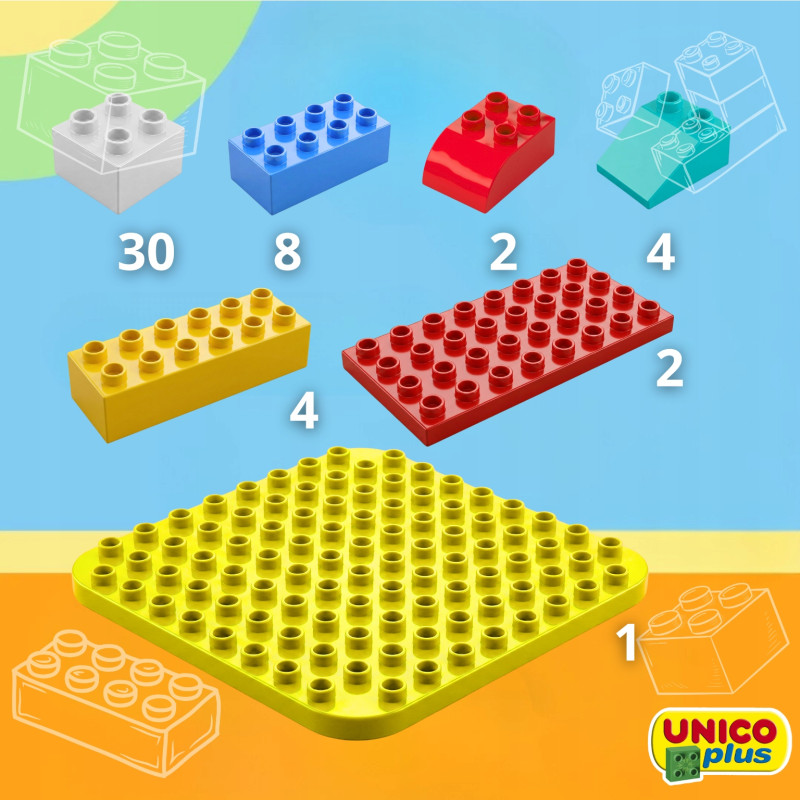 Klocki UNICO Wiadereczko 2w1 50 el. | klockiunico.pl