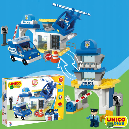Klocki UNICO Komisariat Policji 2w1 63 el. | klockiunico.pl