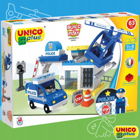 Klocki UNICO Komisariat Policji 2w1 63 el. | klockiunico.pl