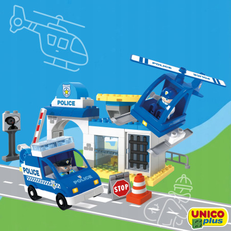 Klocki UNICO Komisariat Policji 2w1 63 el. | klockiunico.pl