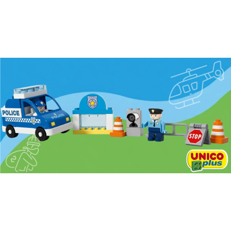 Klocki UNICO Komisariat Policji 2w1 63 el. | klockiunico.pl