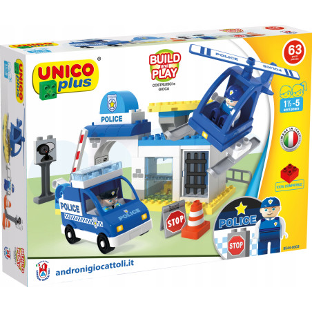 Klocki UNICO Komisariat Policji 2w1 63 el. | klockiunico.pl