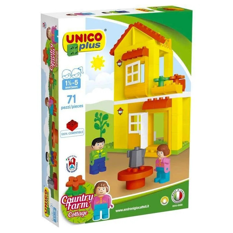 Klocki UNICO Wiejski Domek 71 el. | klockiunico.pl