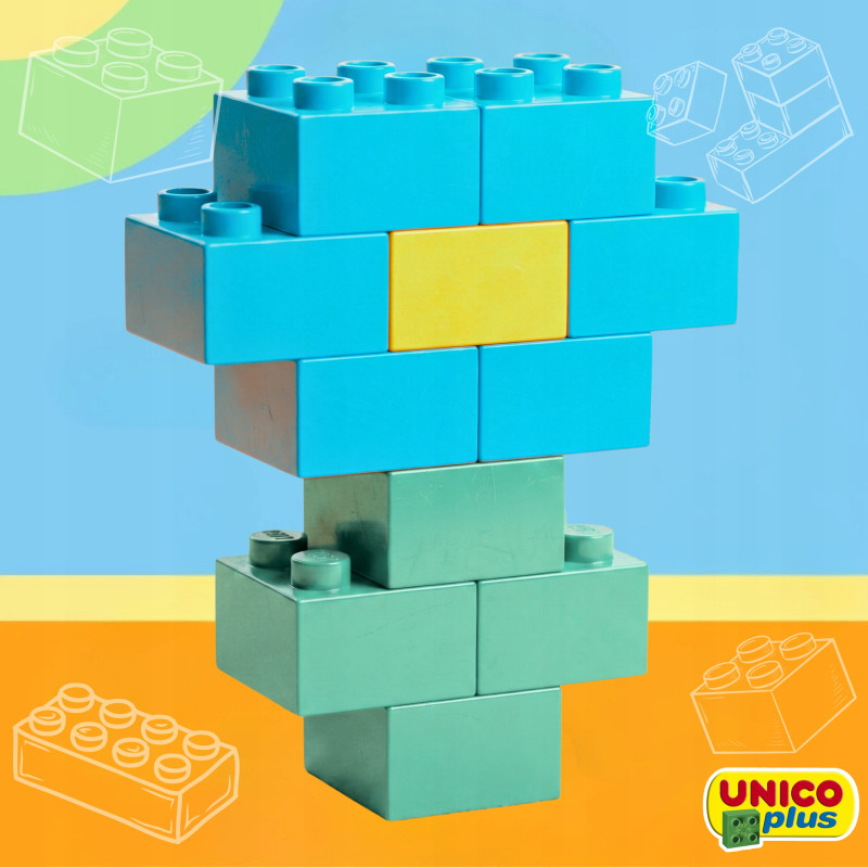 Klocki UNICO Pastelowe Wiadereczko 60 el. | klockiunico.pl