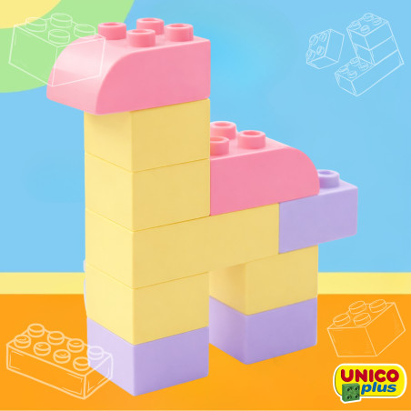 Klocki UNICO Pastelowe Wiadereczko 60 el. | klockiunico.pl